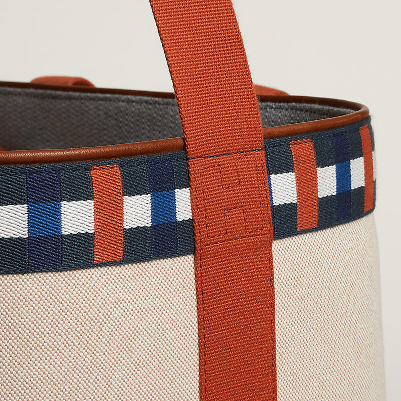 Clairiere picnic bag, large model - Grey | Hermès USA
